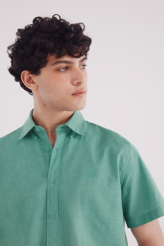 Chemise en lin - Vert clair