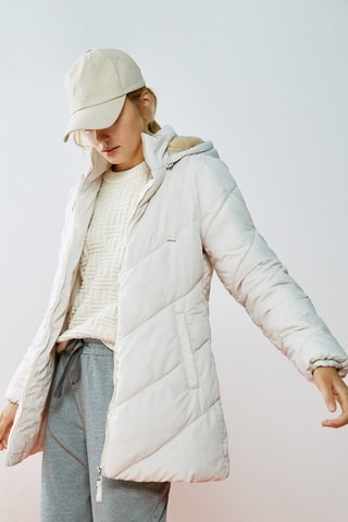 Doudoune à capuche - Blanc