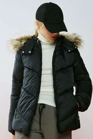 Doudoune à capuche - Noir