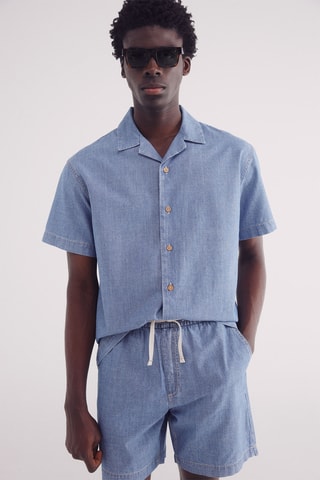 Bermuda en jean - Bleu cobalt