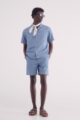 Bermuda en jean - Bleu cobalt