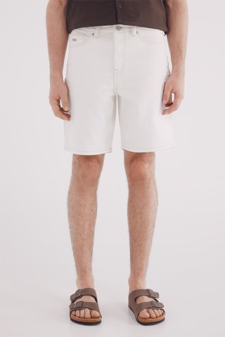 Bermuda en jean - Blanc