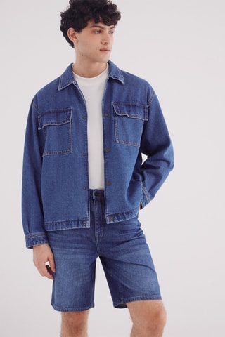 Bermuda en jean - Bleu cobalt