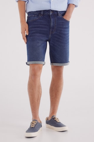 Bermuda en jean - Bleu foncé