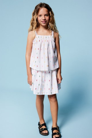 Jupe - Blanc et rose