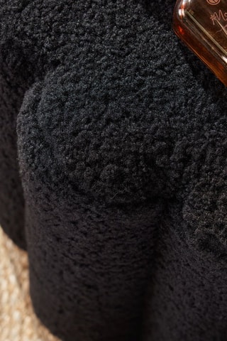 Pouf cannelé  - 38 x 38 x 40 cm - Noir