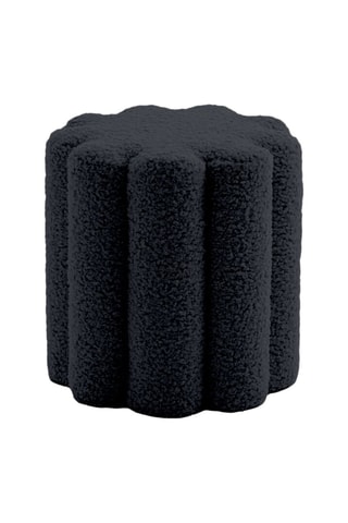 Pouf cannelé  - 38 x 38 x 40 cm - Noir