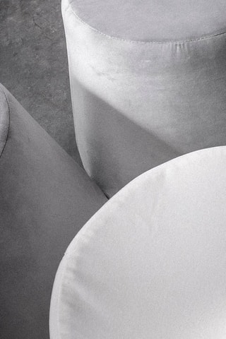 Pouf en velours Stockholm - Gris - 31,5 x 34 x 46,5 cm