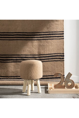 Tabouret en bois Indies - 24 x 25 cm - Naturel