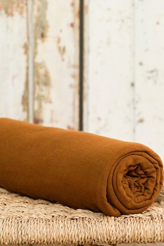 Drap-housse en coton 130 g/cm² Essential - Bronze - Bonnet 25 cm