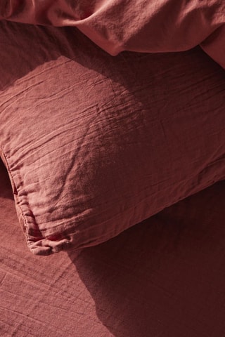 Housse de couette en gaze de coton - Terracotta