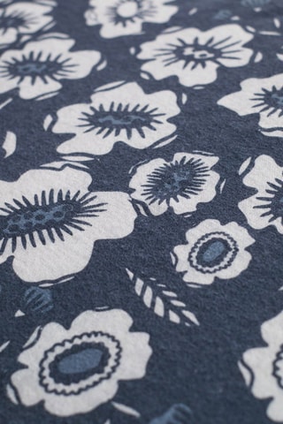 Parure de couette en coton Flanelle - Bleu et écru