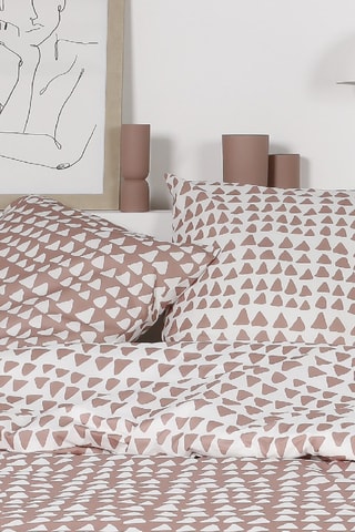 Parure de couette en flanelle de coton - Rose