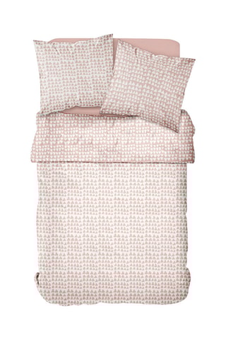Parure de couette en flanelle de coton - Rose