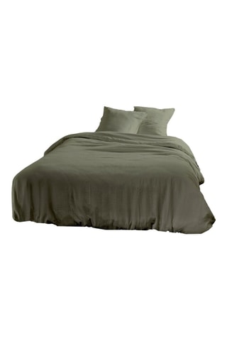 Parure de lit en gaze de coton - Sauge