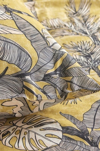 Parure de couette réversible en coton - 57 fils/cm² - Jaune