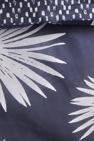 Parure de couette réversible en coton - 57 fils/cm² - Bleu marine