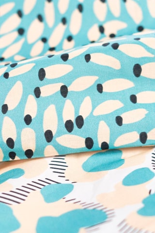 Parure de couette en coton Sunshine 11.37 - Bleu et blanc