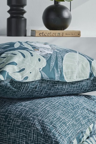 Parure de couette en coton 57 fils/cm² - Bleu