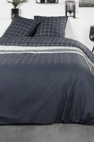 Parure de couette en coton Sunshine - Noir et blanc