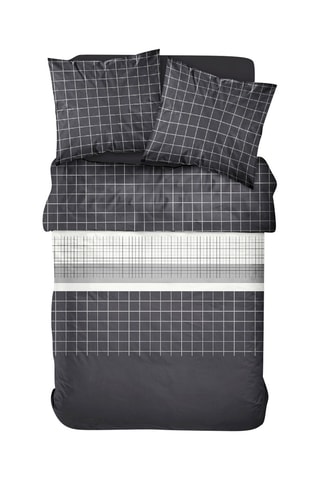 Parure de couette en coton Sunshine - Noir et blanc