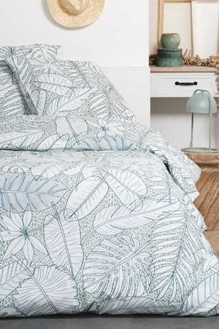 Parure de couette en coton 57 fils/cm² Sunshine - Celadon