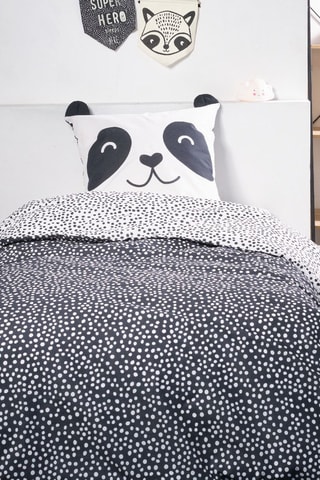 Parure de couette en coton Funny - Noir et blanc