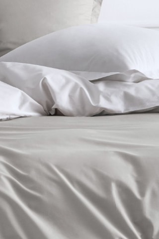 Parure de couette en percale de coton 78 fils/cm² Prestige - Ivoire et beige