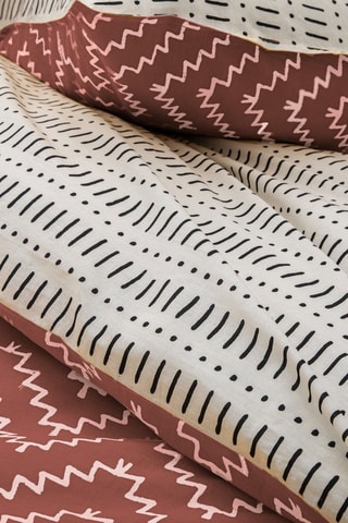 Parure de couette en coton 57 fils/cm² - Rouge