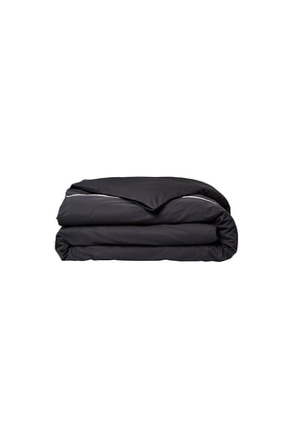 Parure de couette en percale de coton 78 fils/cm² - Noir