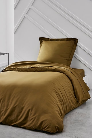 Housse de couette en coton Essential - Marron