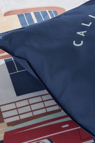 Parure de couette en coton 57 fils/cm² Java - Bleu