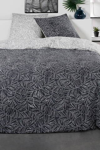 Parure de couette en coton Sunshine - Noir et blanc