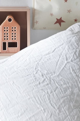 Parure de couette en gaze de coton - Blanc