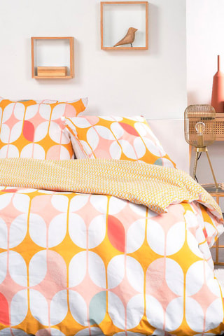 Parure de couette en coton Sunshine - Jaune