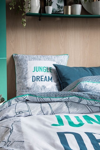 Parure de couette en coton Jungle dream - Vert