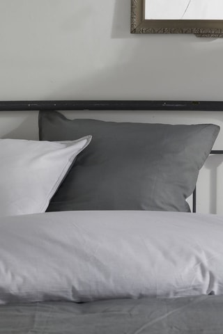 Parure de couette en coton 57 fils Charme - Gris