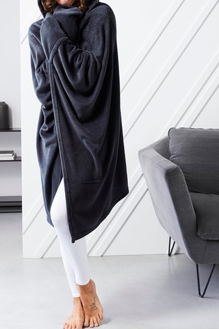 Plaid à capuche Fusain - 115 x 165 cm