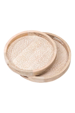 Plateau en bois Mango Wood - 35 x 35 x 5 cm - Naturel