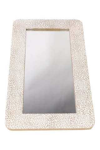 Miroir en bois de manguier - 91 x 51 x 2,5 cm - Naturel