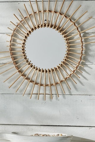 Miroir en rotin - Naturel - 53 cm