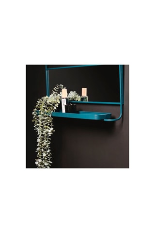 Miroir mural avec étagère Cozy 70 x 15 x 35,6 cm - Paon