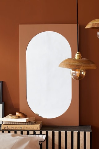 Miroir en bois - Marron - 43 x 73 x 1,2 cm