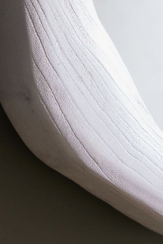 Miroir en bois de paulownia - 31 x 5 x 31 cm - Blanc