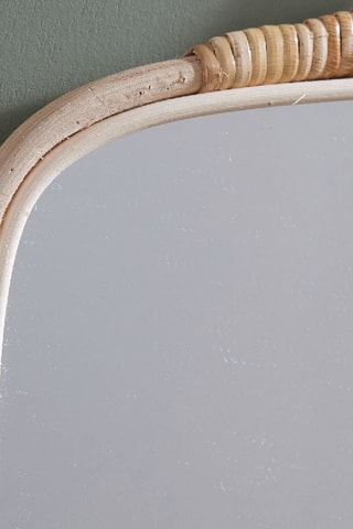 Miroir en rotin - 37 x 28 x 2 cm - Naturel