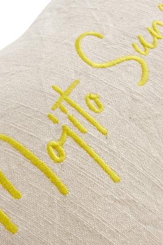 2 coussins - Ecru et jaune - 45 x 45 cm