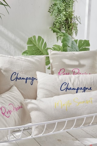 2 coussins - Ecru et jaune - 45 x 45 cm