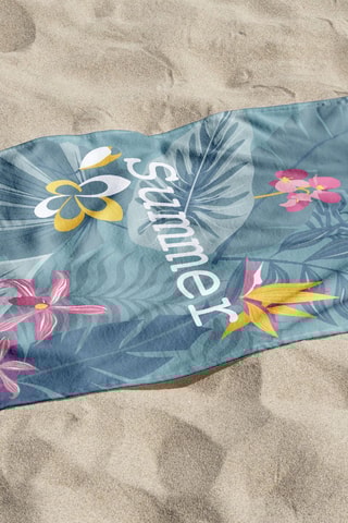 Drap de plage - Vert et jaune - 90 x 170 cm