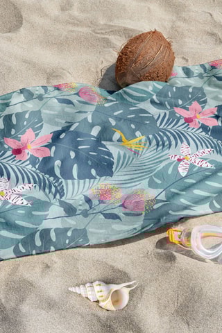 Drap de plage - Vert et jaune - 90 x 170 cm