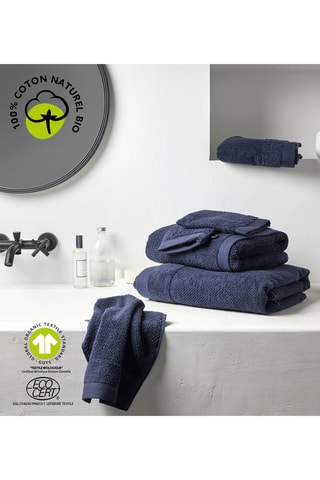 Drap de douche - Bleu marine - 70 x 130 cm